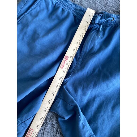 Barbour Men's Relaxed Fit Cotton Oxford Cloth Drawstring Chino Shorts Blue 2XL - Picture 12 of 13